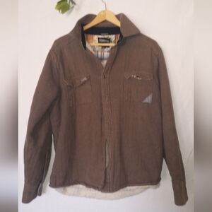 Billabong Brown Button-Up Jacket Winter Fall Grunge 90's Medium